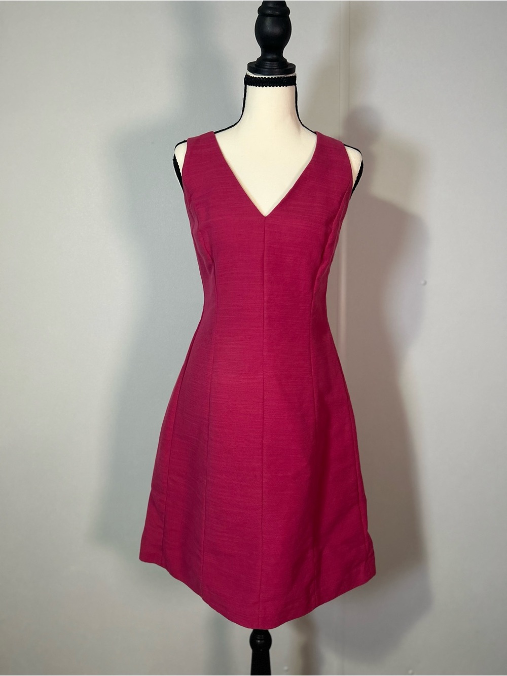 LOFT Fuchsia Sleeveless Midi Dress